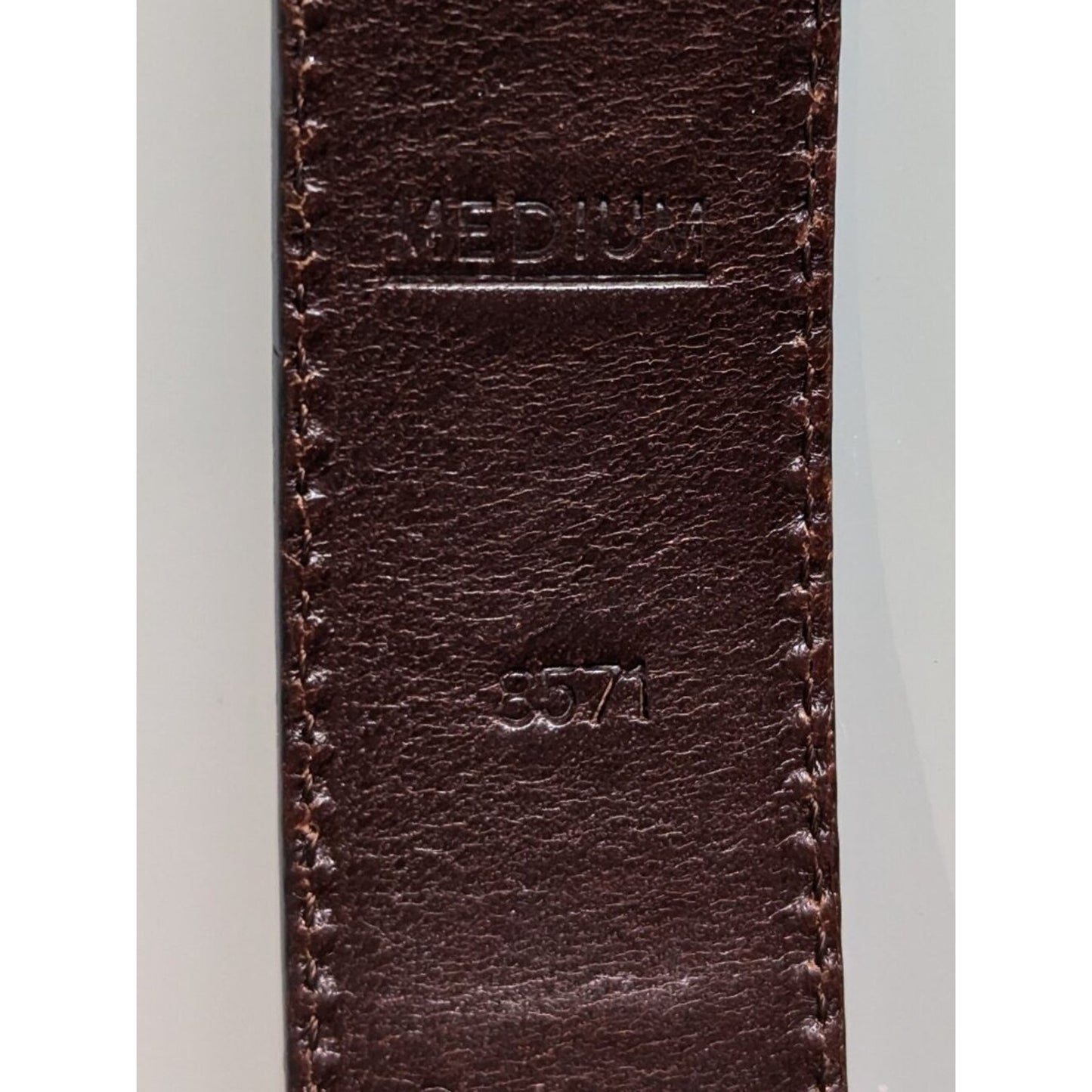 Coach Vintage Brown Crocodile Embossed Leather Belt Leather Buckle Medium