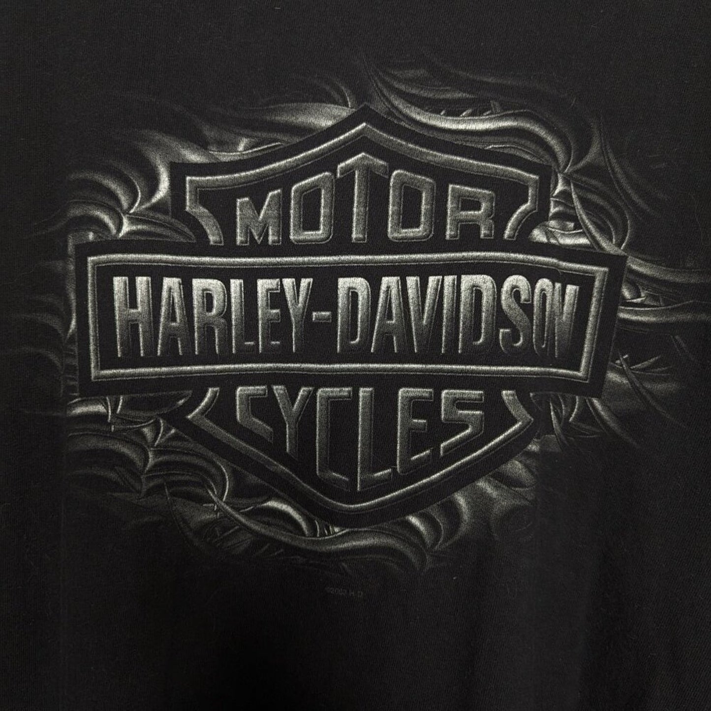 Harley Davidson Black Vintage Holoubek Graphic T-Shirt Savannah Georgia Size 2X