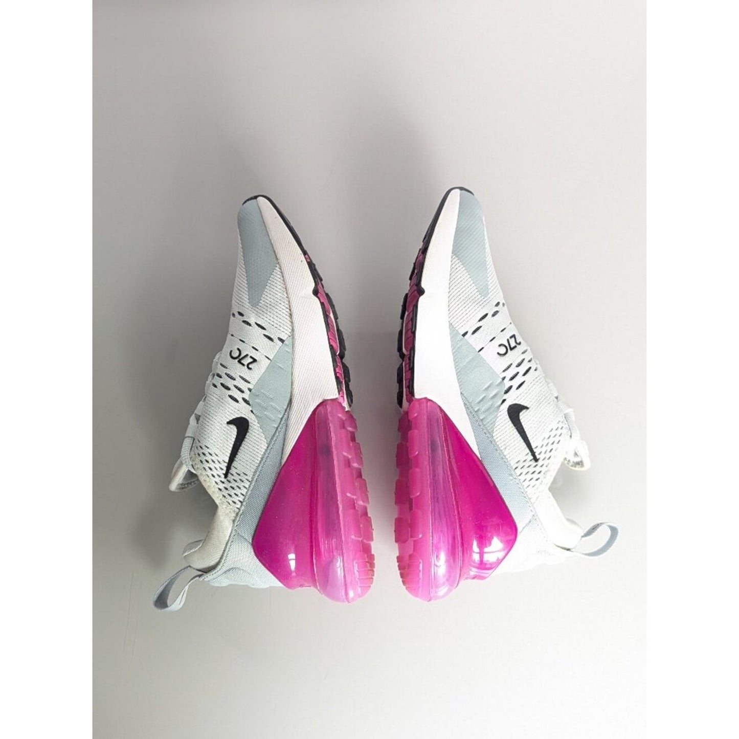 Nike Air Max 270 Barely Gray Fuschia Sneaker Size 7.5 Comfort Stretch Running