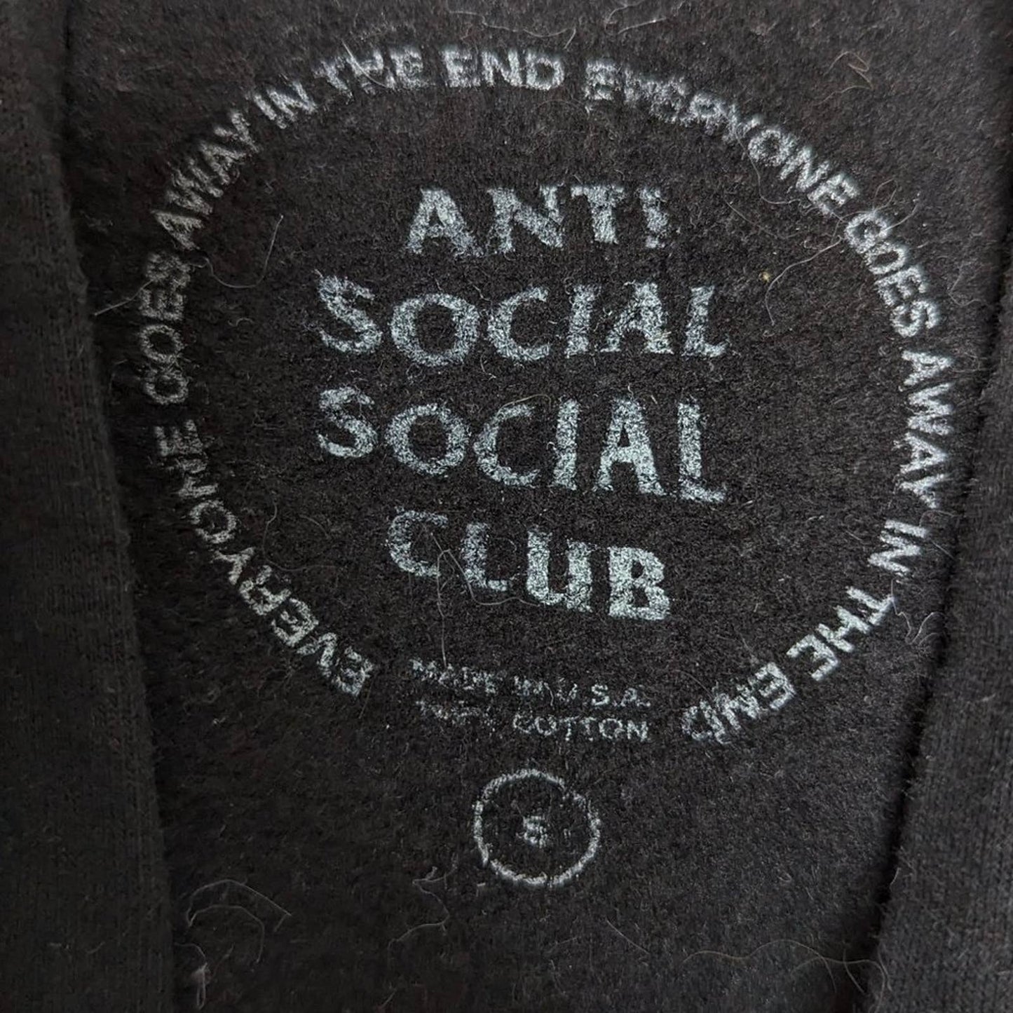 Anti Social Social Club x Paul Frank Circles Black Long Sleeve Hoodie Graphic S