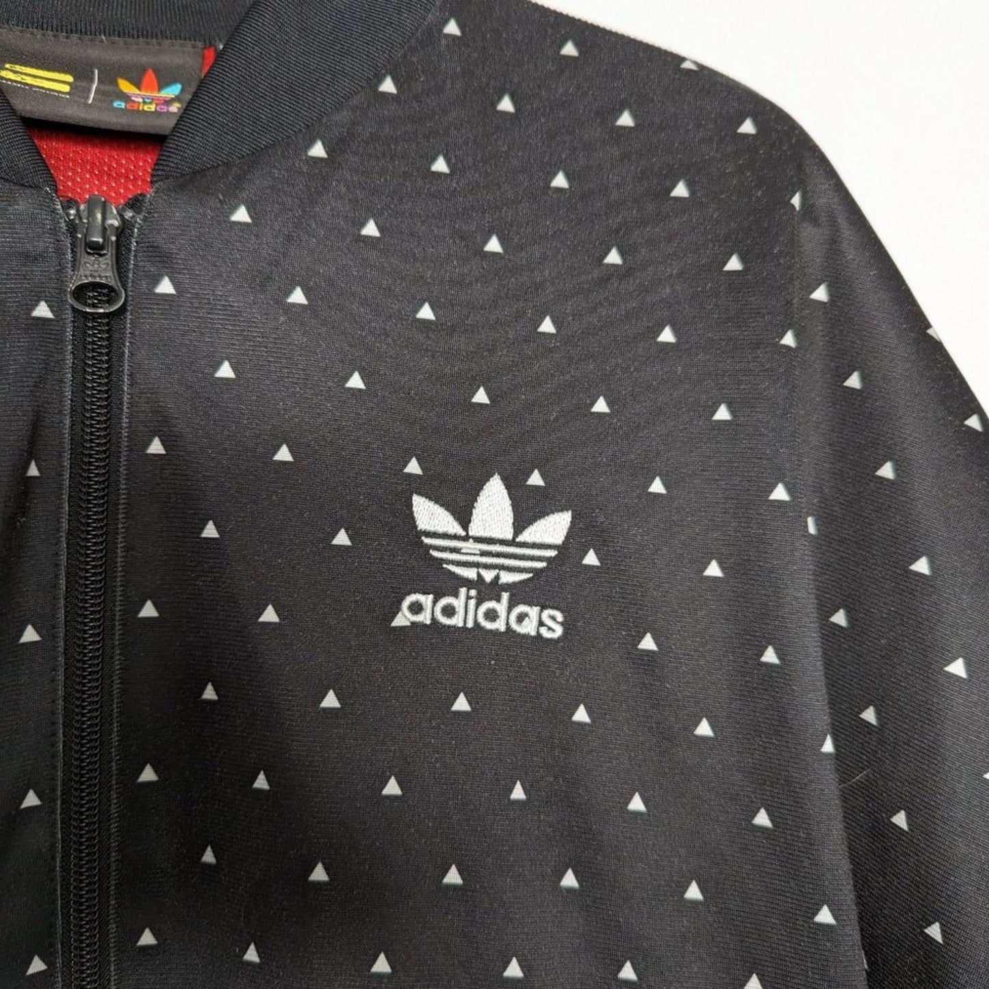 adidas Originals X Pharrell Williams Black Triangle Printed Bomber Jacket XS