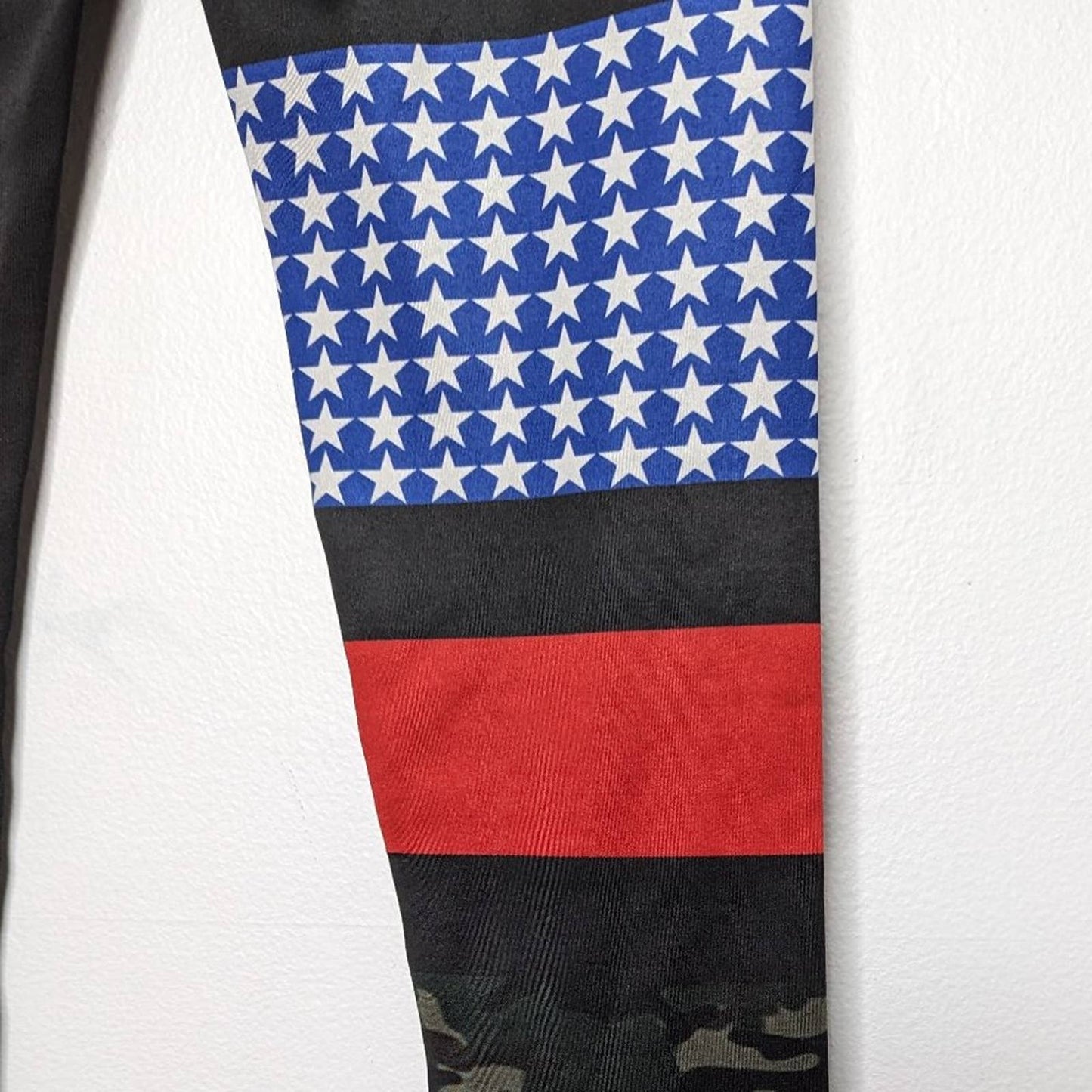 Noli Yoga Black Rebel Leggings Stars Stripes Camo Print 8 Way Stretch Size XS