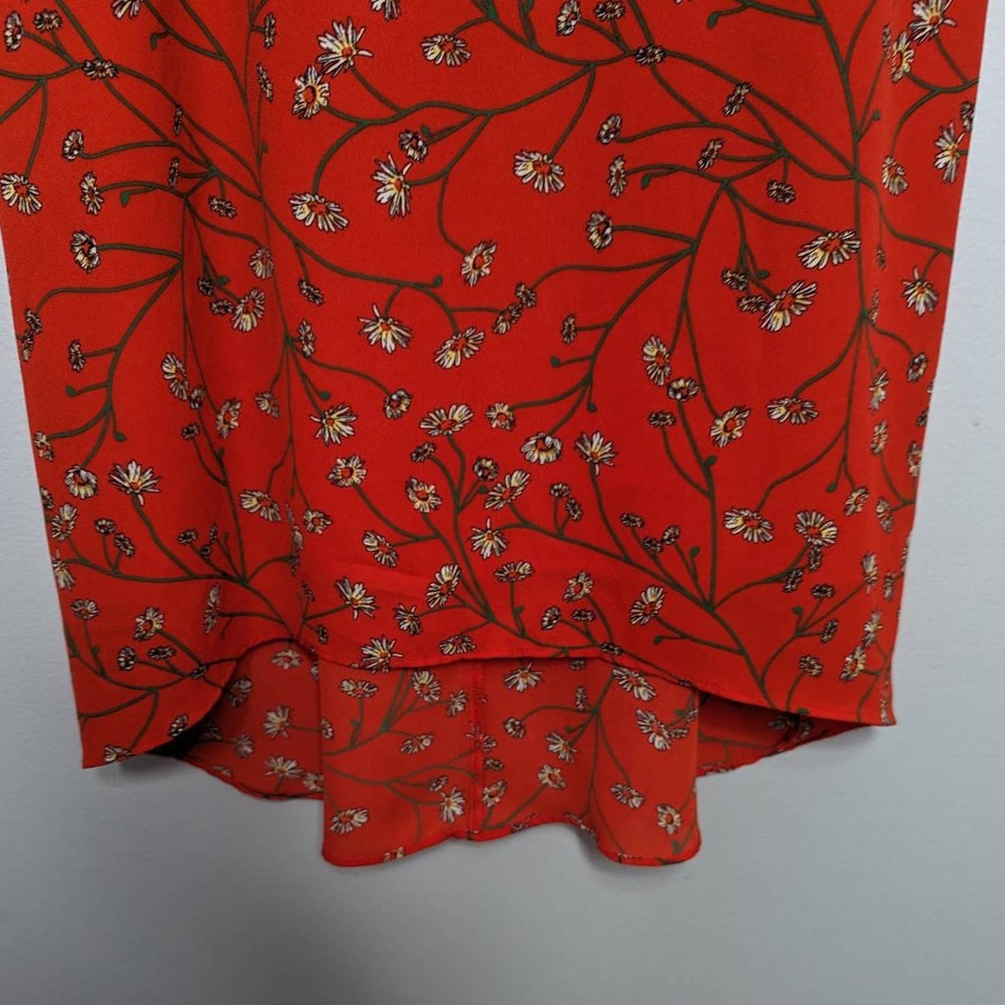 Tabitha Webb Orange Floral Tiered Sleeveless Mini Dress Square Neck Size 0 NWT