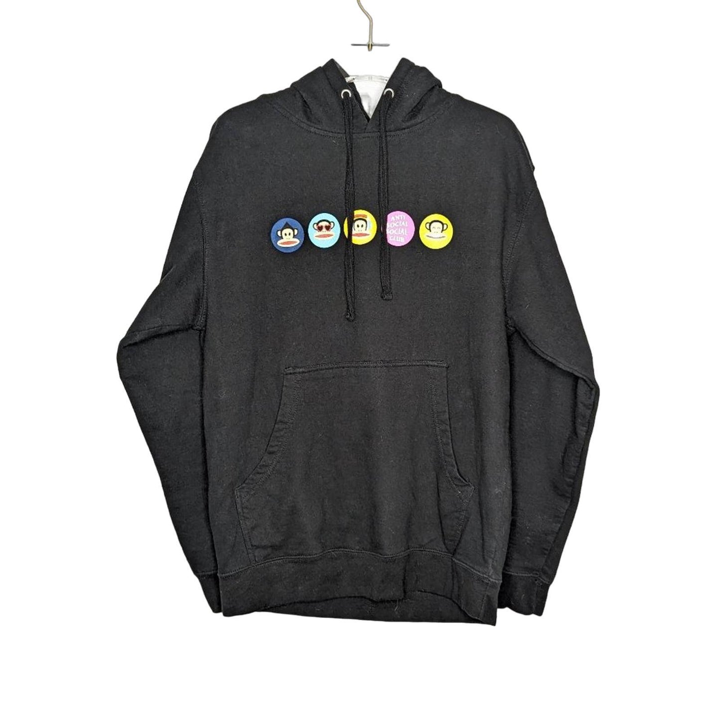 Anti Social Social Club x Paul Frank Circles Black Long Sleeve Hoodie Graphic S