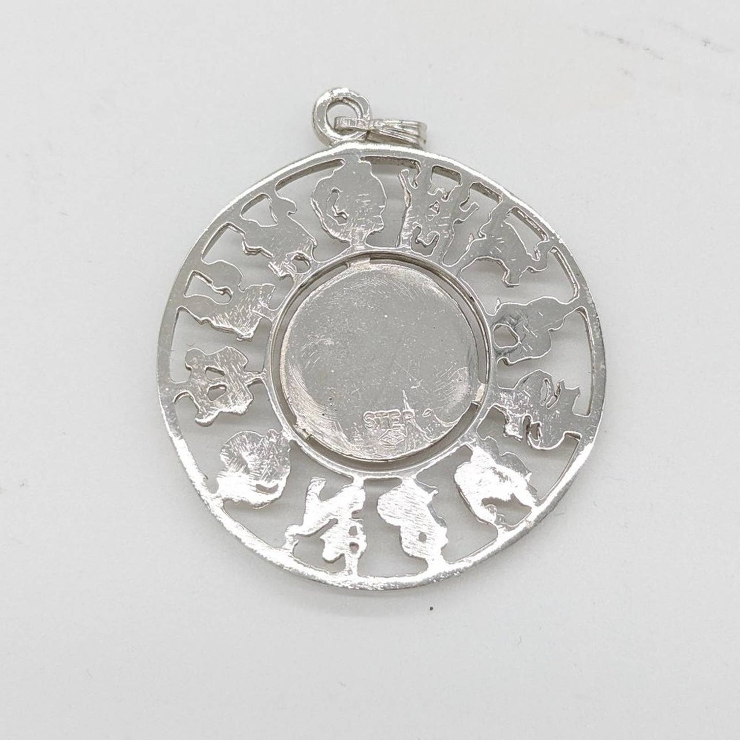 Vintage Sterling Silver Signs Of The Zodiac Pendant Featuring Aries Ram